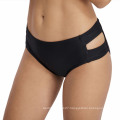 New Custom women's quick dry swim shorts pleated hollow board beach briefs sexy solid swimming shorts